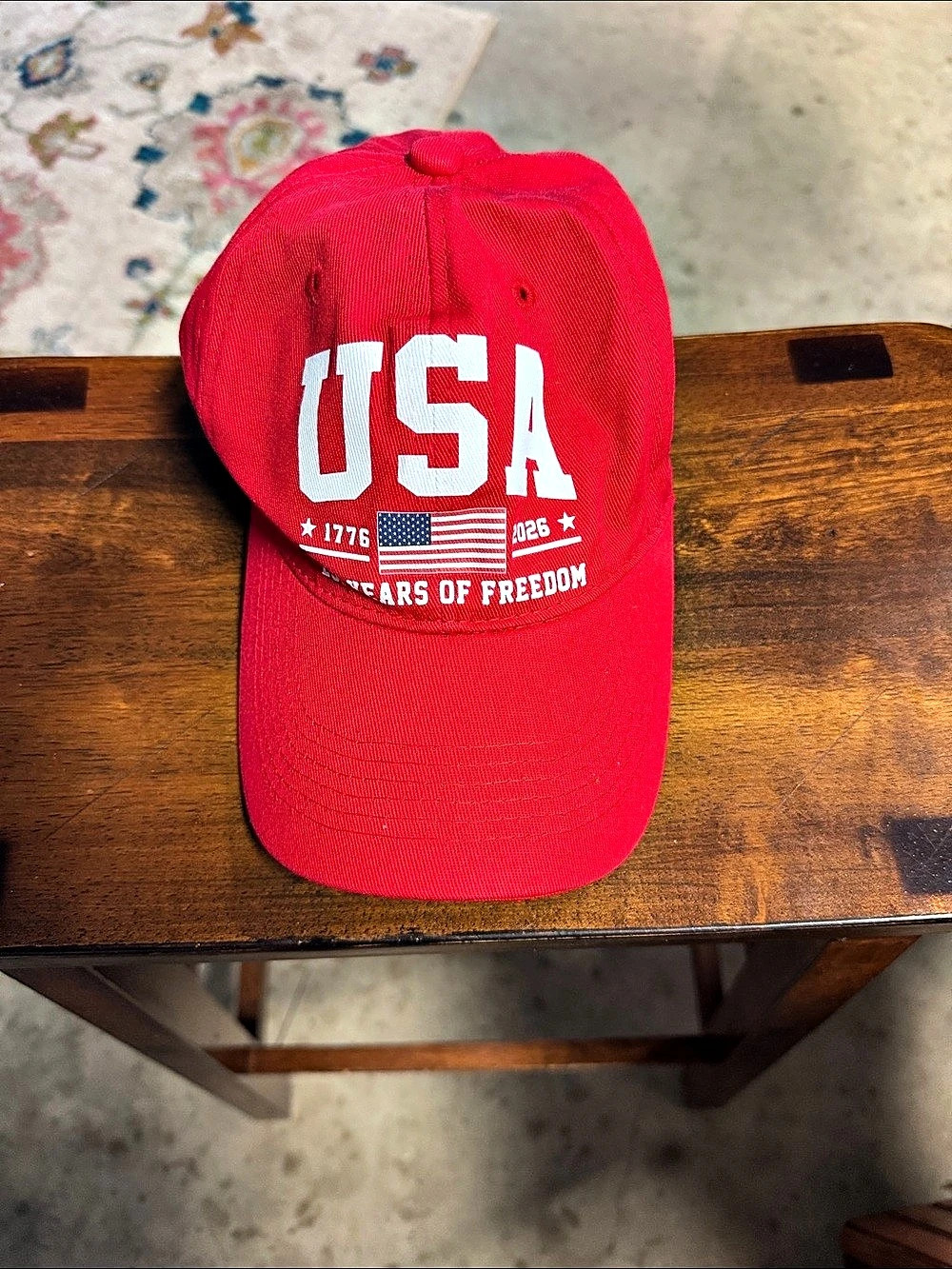 USA 250th Anniversary Red Hat Like New